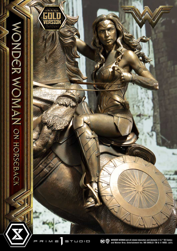 Prime 1 Studio Museum Masterline Wonder Woman (Film) Wonder Woman on HorseBack Gold Version | 4562471909313