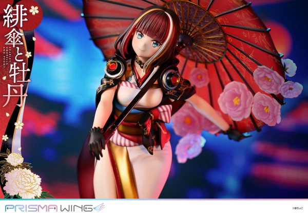 Prime 1 Studio PRISMA WING fuzichoco original Illustration Scarlet Umbrella and Peony 1/7 Scale Pre-Painted Figure | 4582647120397