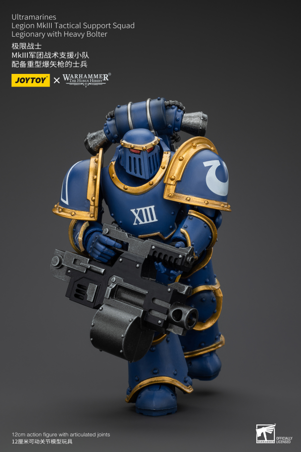 JOYTOY Ultramarines Legion MKIII Tactical Support Squad Legionary with Heavy Bolter(6927054400119)(6927054400119)