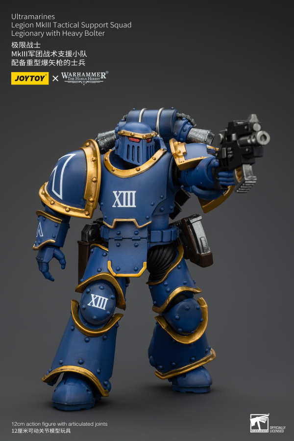 JOYTOY Ultramarines Legion MKIII Tactical Support Squad Legionary with Heavy Bolter(6927054400119)(6927054400119)