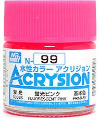 Mr Hobby Acrysion N99 - Fluorescent Pink (Semi-Gloss/Primary)