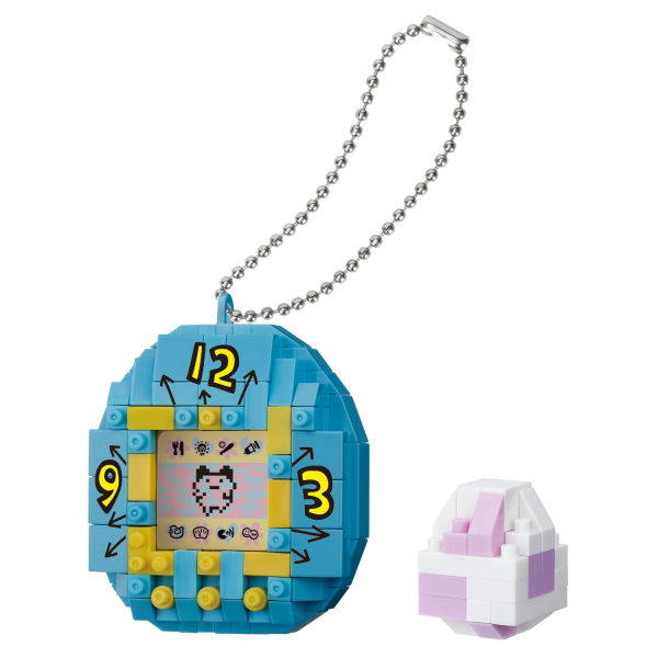 Kawada First Generation Tamagotchi (White), "Tamagotchi", Nanoblock Character Collection Series (Box/12)(4972825233979)(4972825233979)