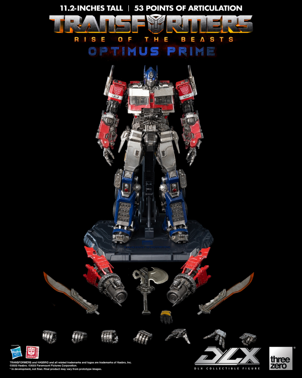 Three Zero Transformers: Rise of the Beasts - DLX Optimus Prime