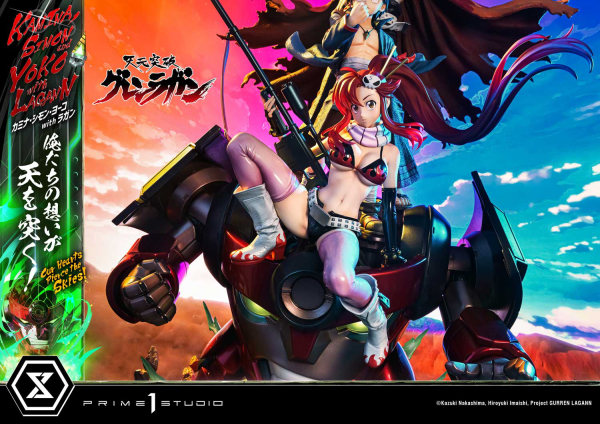 Prime 1 Studio Ultimate Premium Masterline Tengen Toppa Gurren Lagann Kamina, Simon & Yoko with Lagann "Our Hearts Pierce the Skies" Deluxe Version | 4580708049557