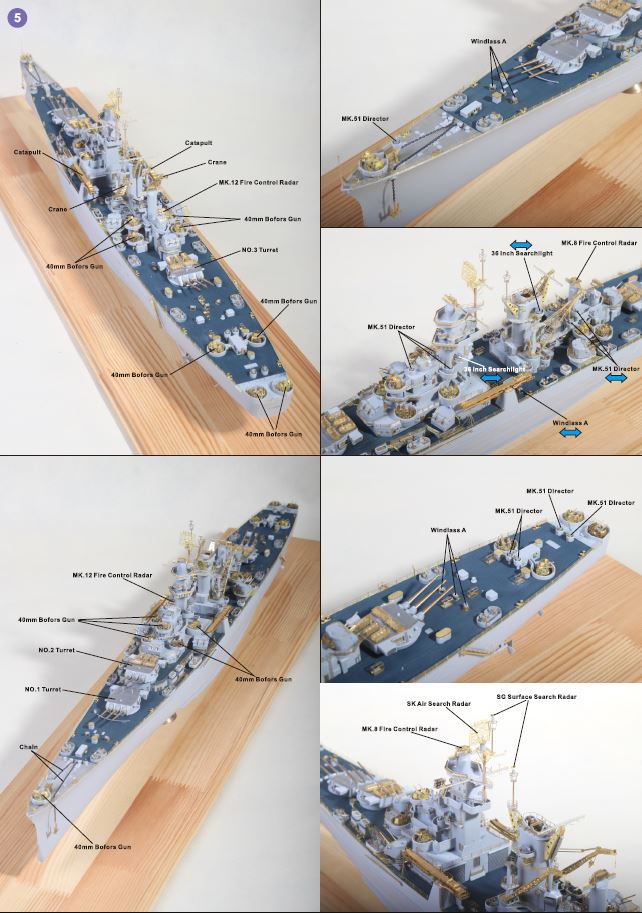 Very Fire 1/350 USS CB-1 Alaska Detail Up Set (For Hobby Boss 86513)