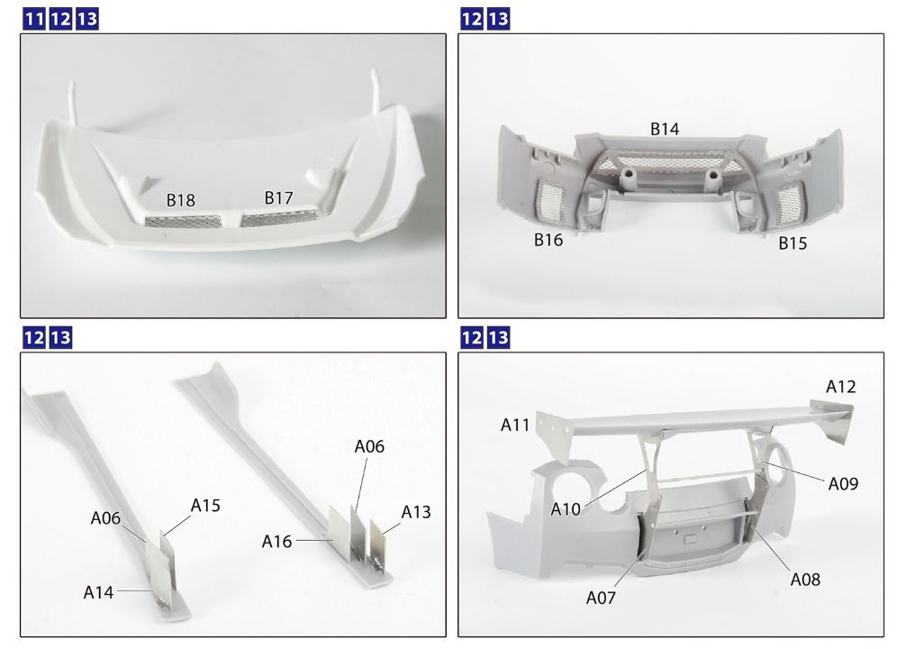 Aoshima LB Works R35 GT-R DETAIL UP Parts