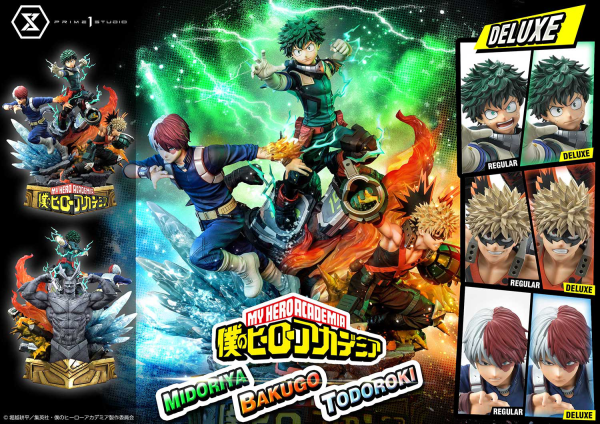 Prime 1 Studio Ultimate Premium Masterline My Hero Academia Midoriya, Bakugo & Todoroki Deluxe Version(4582535945804)(4582535945804)