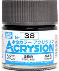 Mr Hobby Acrysion N38 - Steel Red (Metallic/Primary)