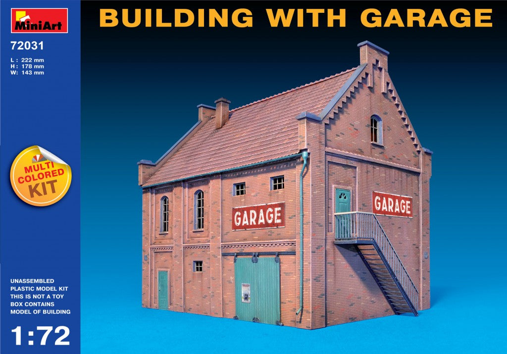 Miniart [72031] 1/72 Building with Garage