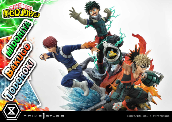 Prime 1 Studio Ultimate Premium Masterline My Hero Academia Midoriya, Bakugo & Todoroki Deluxe Version(4582535945804)(4582535945804)