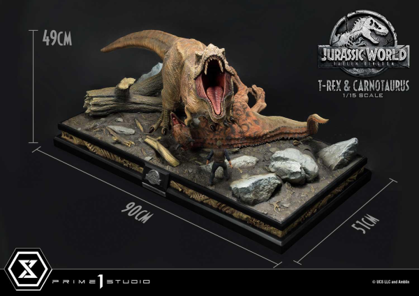 Prime 1 Studio Legacy Museum Collection Jurassic World: Fallen Kingdom (Film) Tyrannosaurus-Rex & Carnotaurus 1/15 scale Deluxe Version | 4580708034874