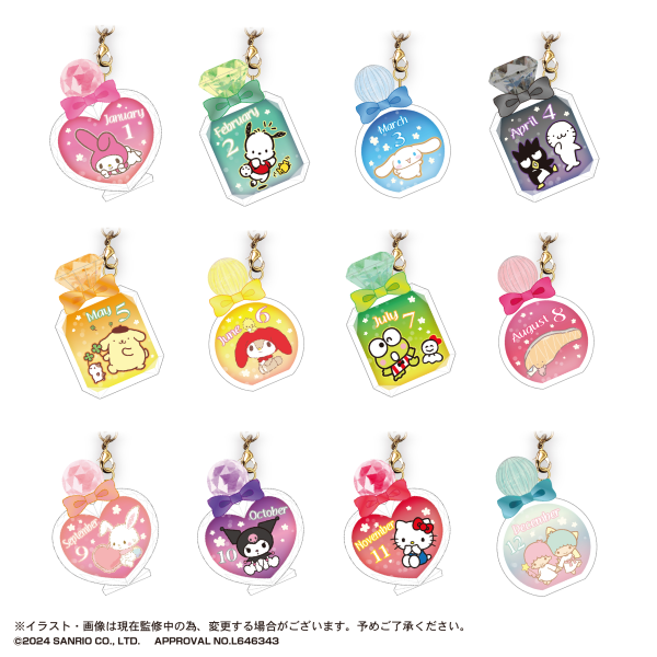 Piapro.net MAX SANRIO CHARACTERS BIRTHDAY "PUKKURI" CLEAR KEY RING