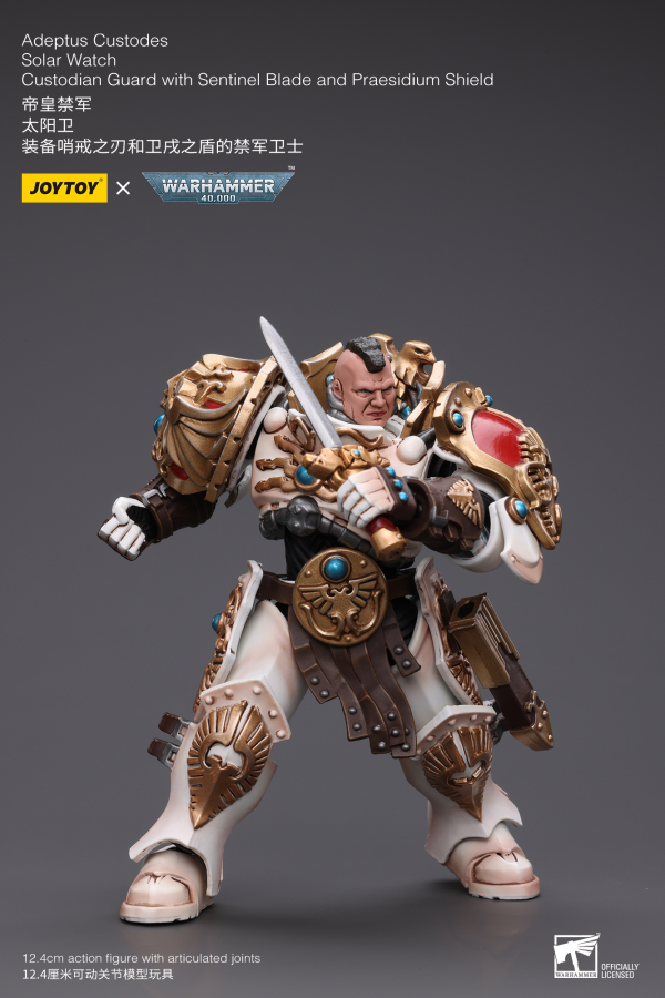 Joy Toy Adeptus Custodes Solar Watch Custodian Guard with Sentinel Blade and Praesidium Shield