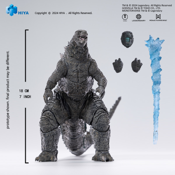 HIYA TOYS Exquisite Basic+ Series None Scale 7 Inch Heat Ray Godzilla Light Ver.(6957534204067)(6957534204067)