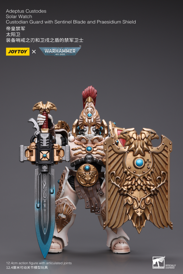 Joy Toy Adeptus Custodes Solar Watch Custodian Guard with Sentinel Blade and Praesidium Shield