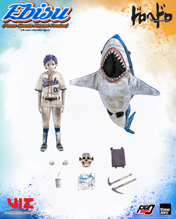 threezero Dorohedoro - FigZero Ebisu (Peace Sharks Mascot Version)(4895250815391)(4895250815391)