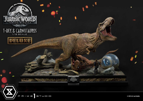 Prime 1 Studio Legacy Museum Collection Jurassic World: Fallen Kingdom (Film) Tyrannosaurus-Rex & Carnotaurus 1/15 scale Deluxe Version | 4580708034874