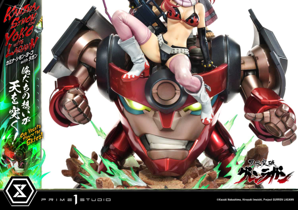 Prime 1 Studio Ultimate Premium Masterline Tengen Toppa Gurren Lagann Kamina, Simon & Yoko with Lagann "Our Hearts Pierce the Skies" DX Bonus Version | 4580708049564