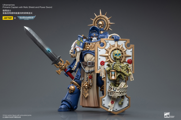 Joy Toy Ultramarines Primaris Captain with Relic Shield and Power Sword