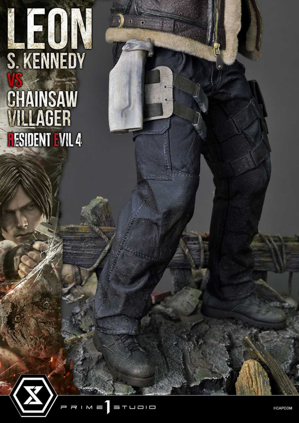 Prime 1 Studio Ultimate Premium Masterline Resident Evil 4 Leon S. Kennedy versus Chainsaw Villager(4582647120878)(4582647120878)