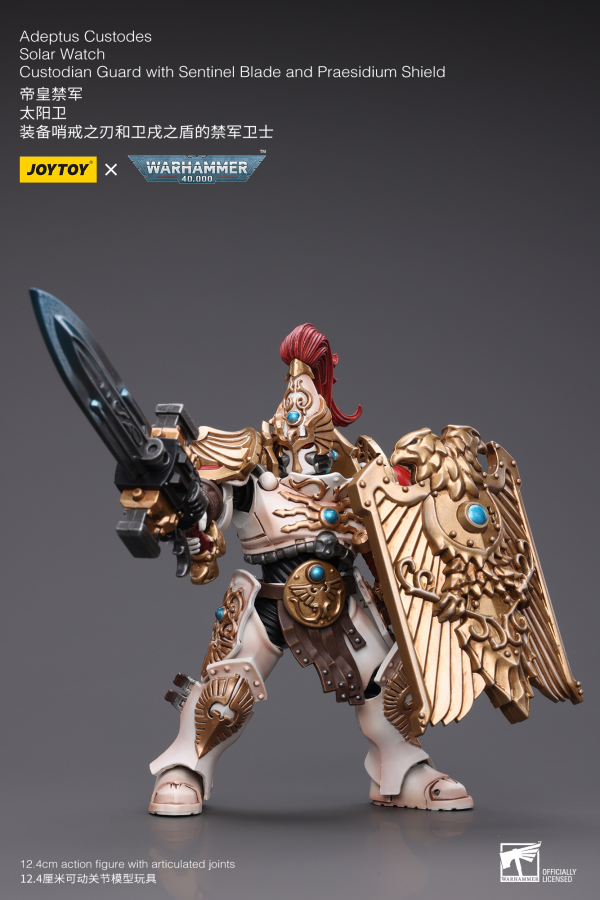 Joy Toy Adeptus Custodes Solar Watch Custodian Guard with Sentinel Blade and Praesidium Shield