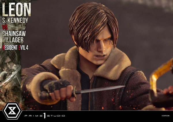 Prime 1 Studio Ultimate Premium Masterline Resident Evil 4 Leon S. Kennedy versus Chainsaw Villager(4582647120878)(4582647120878)