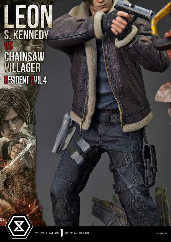 Prime 1 Studio Ultimate Premium Masterline Resident Evil 4 Leon S. Kennedy versus Chainsaw Villager(4582647120878)(4582647120878)