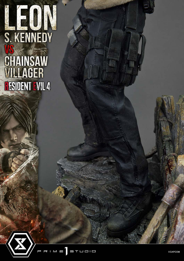 Prime 1 Studio Ultimate Premium Masterline Resident Evil 4 Leon S. Kennedy versus Chainsaw Villager(4582647120878)(4582647120878)