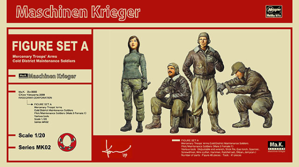 Hasegawa [MK02] 1:20 Ma.K. FIGURE SET A (Mercenary Troops' Arms Cold District Maintenance Soldiers)(4967834640023)(4967834640023)