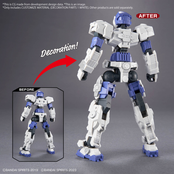 BANDAI Hobby CUSTOMIZE MATERIAL (DECORATION PARTS 1 WHITE)