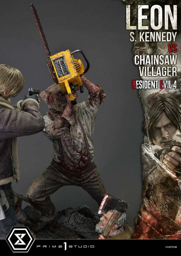 Prime 1 Studio Ultimate Premium Masterline Resident Evil 4 Leon S. Kennedy versus Chainsaw Villager(4582647120878)(4582647120878)