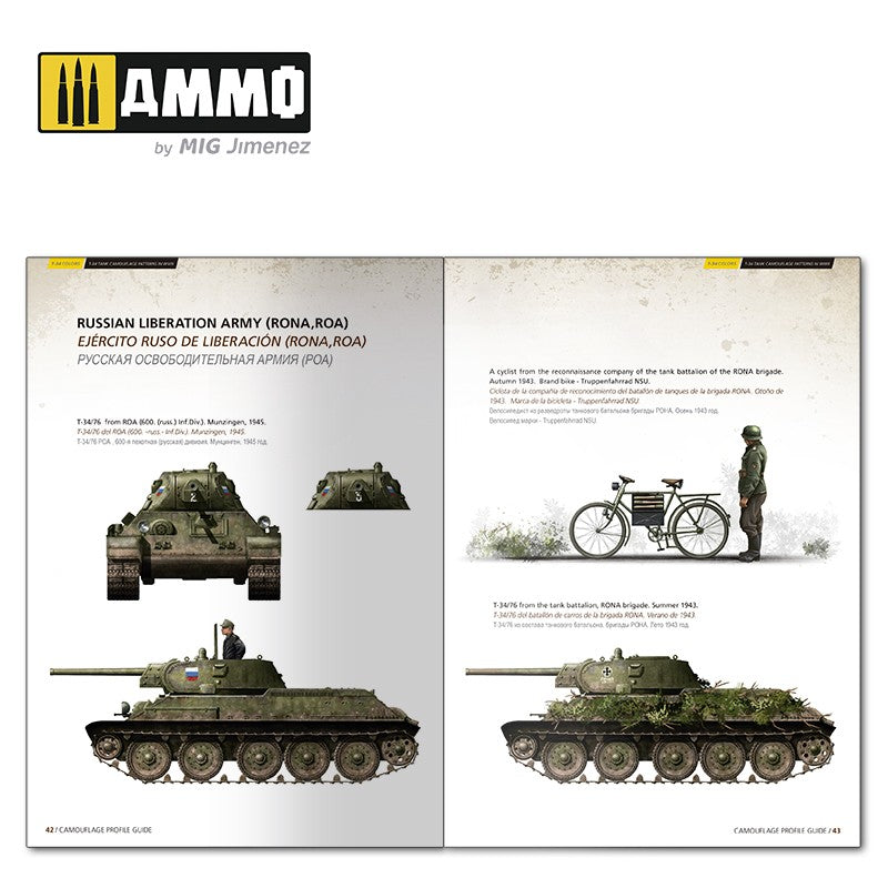 Ammo Mig T-34 Colors: T-34 Tank Camouflage Patterns in WWII - Camouflage Profile Guide (Multilingual)