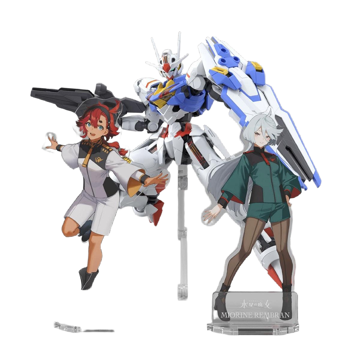 BANDAI Hobby GUNPLA PACKAGE ART ACRYLIC STAND (SULETTA X6 MIORINE x4)