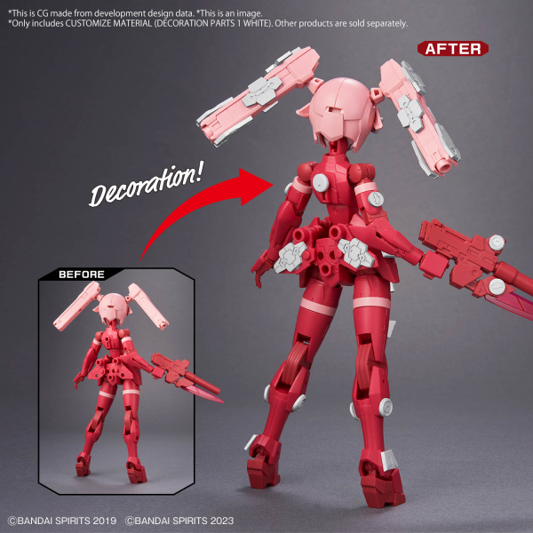 BANDAI Hobby CUSTOMIZE MATERIAL (DECORATION PARTS 1 WHITE)