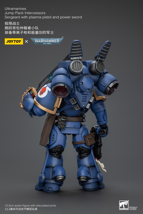 Joy Toy Ultramarines Jump Pack Intercessors Sergeant With Plasma Pistol And Power Sword