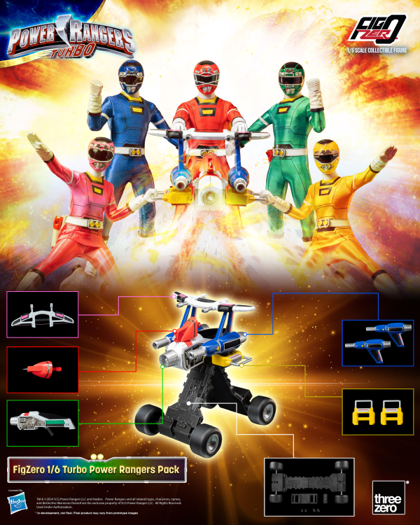 threezero Power Rangers Turbo - FigZero 1/6 Turbo Power Rangers Pack(4895250815261)(4895250815261)