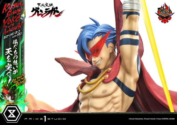 Prime 1 Studio Ultimate Premium Masterline Tengen Toppa Gurren Lagann Kamina, Simon & Yoko with Lagann "Our Hearts Pierce the Skies" Deluxe Version | 4580708049557