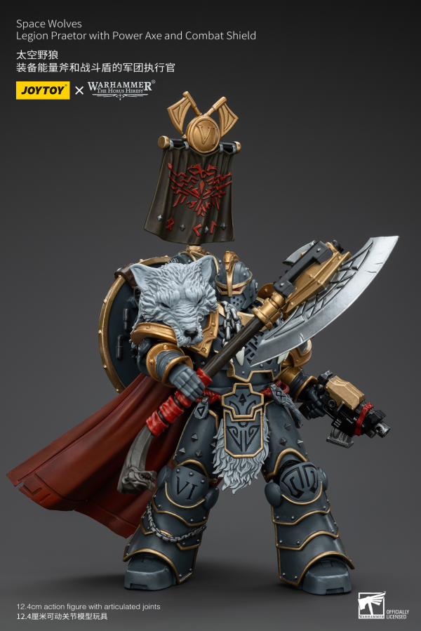 JOYTOY Space Wolves Legion Praetor with Power Axe and Combat Shield(6927054400133)(6927054400133)