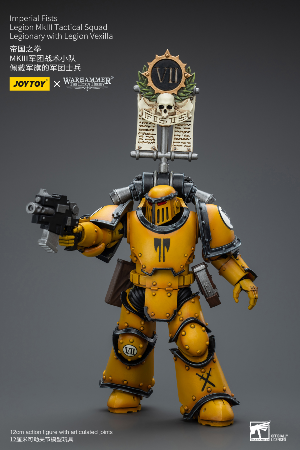 Joy Toy Imperial Fists   Legion MkIII Tactical Squad Legionary with Legion Vexilla