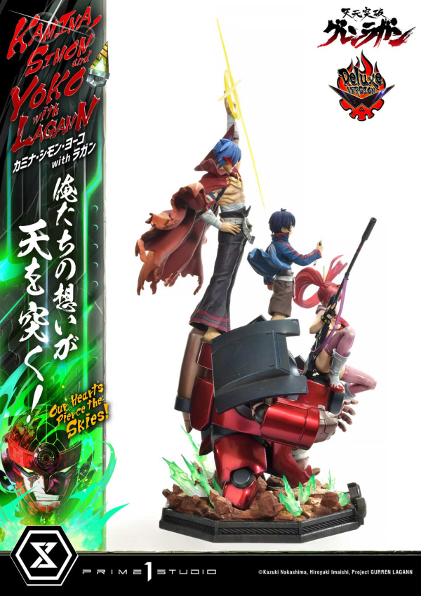 Prime 1 Studio Ultimate Premium Masterline Tengen Toppa Gurren Lagann Kamina, Simon & Yoko with Lagann "Our Hearts Pierce the Skies" Deluxe Version | 4580708049557