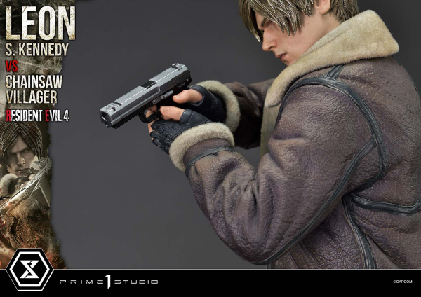 Prime 1 Studio Ultimate Premium Masterline Resident Evil 4 Leon S. Kennedy versus Chainsaw Villager(4582647120878)(4582647120878)