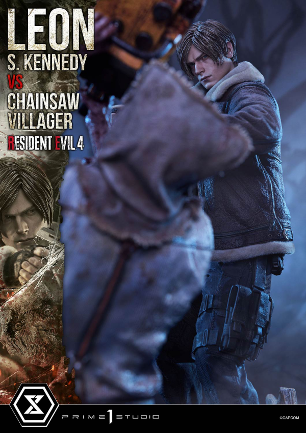 Prime 1 Studio Ultimate Premium Masterline Resident Evil 4 Leon S. Kennedy versus Chainsaw Villager(4582647120878)(4582647120878)