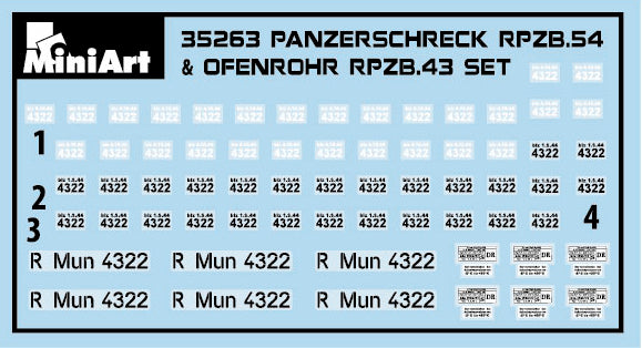 Miniart [35263] 1/35 Panzerschreck RPzB.54 & Ofenrohr RPzB.43 Set