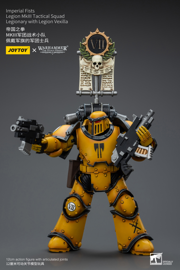 Joy Toy Imperial Fists   Legion MkIII Tactical Squad Legionary with Legion Vexilla