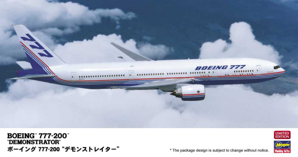 Hasegawa 1/200  BOEING 777-200 "DEMONSTRATOR"(4967834108578)(4967834108578)