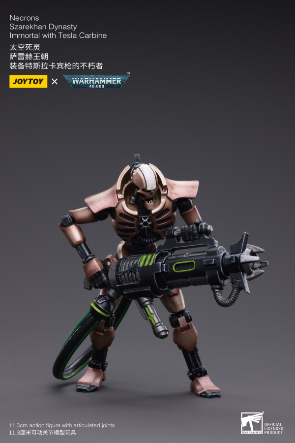 Joy Toy Necrons Szarekhan Dynasty lmmortal with Tesla Carbine [2PCS]