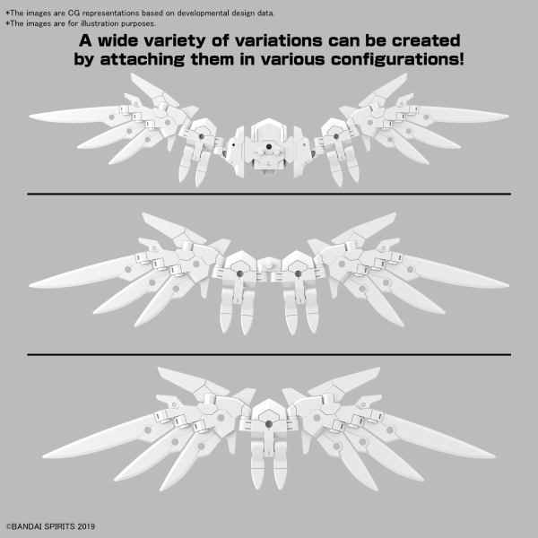 BANDAI Hobby 30MM 1/144 OPTION PARTS SET 17 (WING UNIT 1)