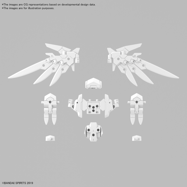 BANDAI Hobby 30MM 1/144 OPTION PARTS SET 17 (WING UNIT 1)