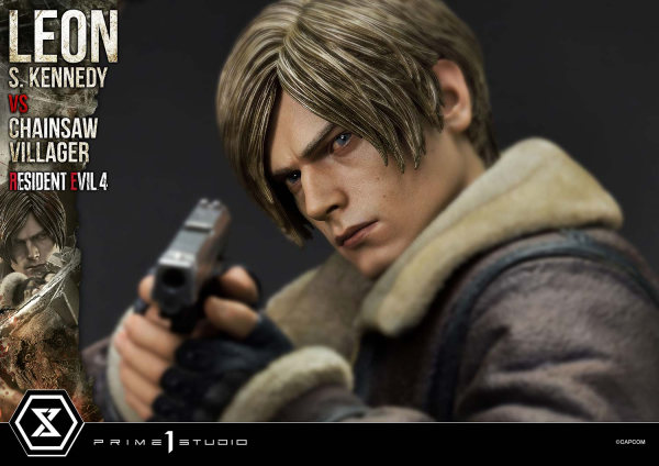 Prime 1 Studio Ultimate Premium Masterline Resident Evil 4 Leon S. Kennedy versus Chainsaw Villager Bonus Version(4582647120885)(4582647120885)