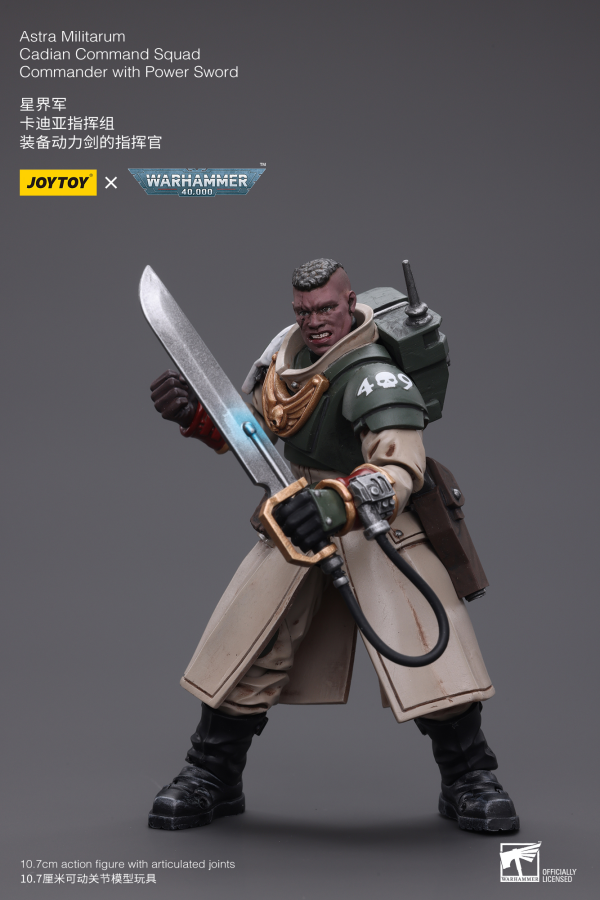 Joy Toy Astra Militarum Cadian Command Squad Commander with Power Sword